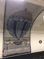 balloon mosaic, Finsbury Park tube, London